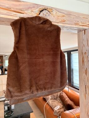 H&M Brown Faux Fur Vest